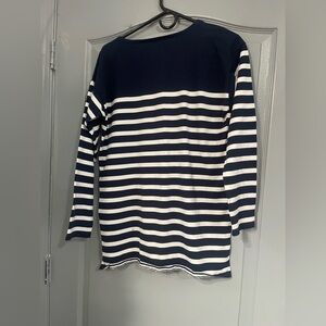 J. Crew Navy and White Striped Tunic